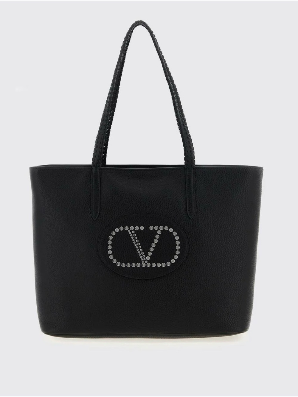 Valentino Garavani Black Stud-Embellished Tote